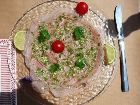 Auberge de Grandvaux 2009 06 25 008 Carpacio de Veau 1 Carpaccio de veau