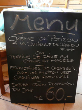 Le menu du jour à Plambuit Le menu du jour à Plambuit