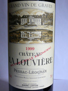 Château La Louvière, Pessac-Léognan, 1999
