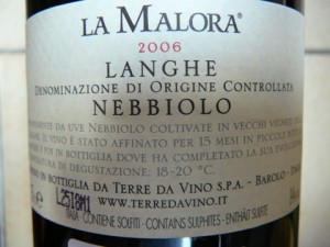 La Malora, Langhe DOC Nebbiolo, 2006