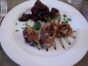 Croustillant de pieds de porc au foie gras et vinaigre balsamique Croustillant de pieds de porc au foie gras et vinaigre balsamique