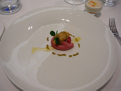 vitello tonato et crème de pommes de terres fumées