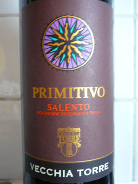 Primitivo Vecchia Torre, Salento IGT, 2007
