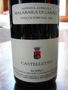 Castelletto, Malabaila, Roero 2005 Castelletto, Malabaila, Roero 2005