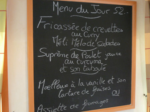 Auberge de la Veveyse - Menu du jour