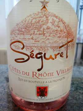 Séguret rosé 2009 Séguret rosé 2009