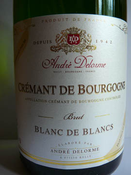 Crémant de Bourgogne Blanc de Blancs Brut, André Delorme Crémant de Bourgogne Blanc de Blancs Brut, André Delorme
