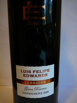 Carmenere Terraced Gran Reserva, Luis Felipe Edwards, 2008 Carmenere Terraced Gran Reserva, Luis Felipe Edwards, 2008