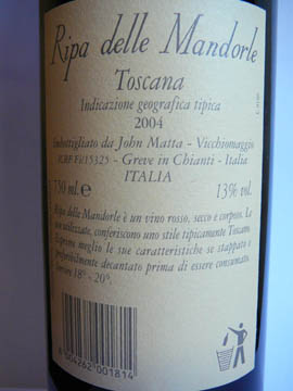 Ripa delle Mandorle, Toscana IGT, 2004 Ripa delle Mandorle, Toscana IGT, 2004