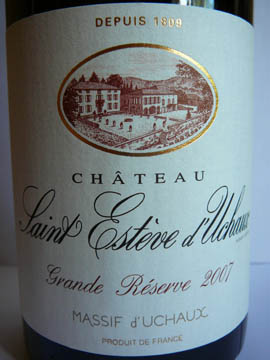 Château Saint Estève d'Uchaux, Grande Réserve, Massif d'Uchaux, 2007 Château Saint Estève d'Uchaux, Grande Réserve, Massif d'Uchaux, 2007