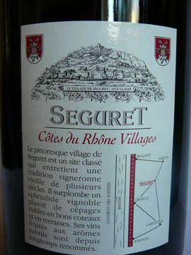 Séguret Vieilles Vignes, Côtes du Rhône Village, 2005 Séguret Vieilles Vignes, Côtes du Rhône Village, 2005