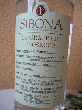 Grappa di Prosecco Sibona Grappa di Prosecco Sibona