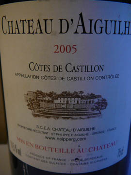 Château d'Aiguilhe, Côtes de Castillon AOC, 2005 Château d'Aiguilhe, Côtes de Castillon AOC, 2005