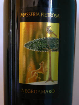 Negroamaro Salento, Masseria Petrosa, 2008 Negroamaro Salento, Masseria Petrosa, 2008