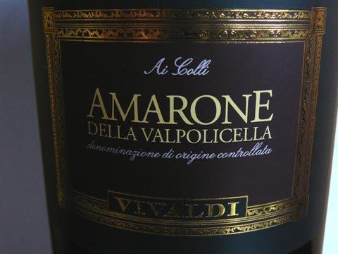 Vivaldi Ai Colli Amarone della Valpolicella DOC 2007 Vivaldi Ai Colli Amarone della Valpolicella DOC 2007