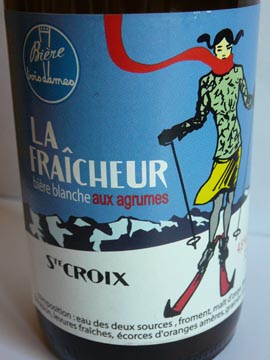 La Fraîcheur, bière blanche non filtrée, Brasserie des Trois Dames La Fraîcheur, bière blanche non filtrée, Brasserie des Trois Dames