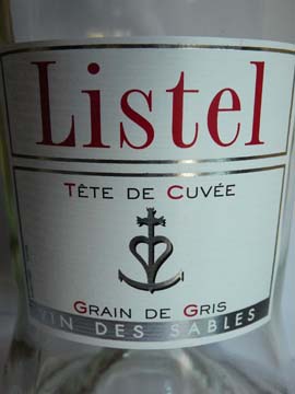 Listel Tête de Cuvée Grain de Gris Vin des Sables, 2010 Listel Tête de Cuvée Grain de Gris Vin des Sables, 2010