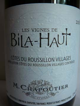 Les Vignes de Bila Haut, Côtes du Rousillon Villages, 2009 Les Vignes de Bila Haut, Côtes du Rousillon Villages, 2009