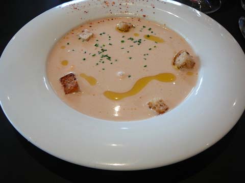 Gaspacho frais de crustacés au piment d'Espelette Gaspacho frais de crustacés au piment d'Espelette