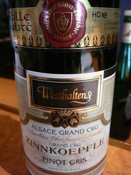 Pinot gris grand cru Zinnkoepfle Pinot gris grand cru Zinnkoepfle