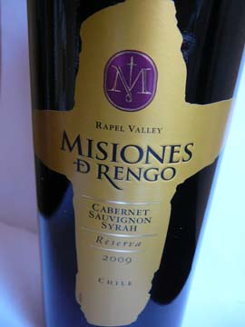 Cabernet Sauvignon Syrah, Misiones de Rengo, 2009 Cabernet Sauvignon Syrah, Misiones de Rengo, 2009
