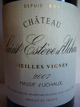 Château Saint Estève d'Uchaux Vieilles Vignes 2007 Château Saint Estève d'Uchaux Vieilles Vignes 2007