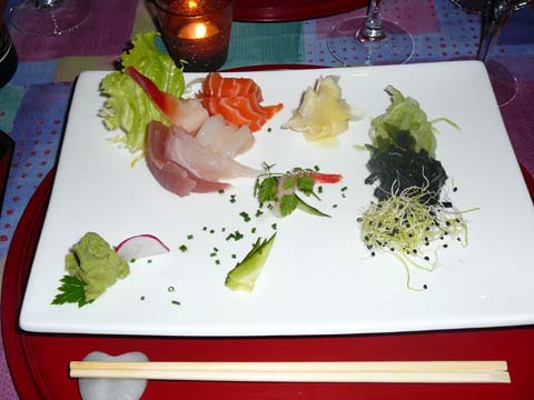 Sashimi et salade Wakame Sashimi et salade Wakame