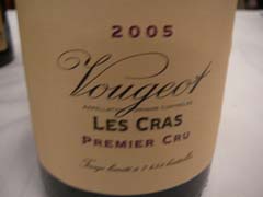 Domaine Vougeraie, Vougeot 1er cru Les Cras 2005 Domaine Vougeraie, Vougeot 1er cru Les Cras 2005