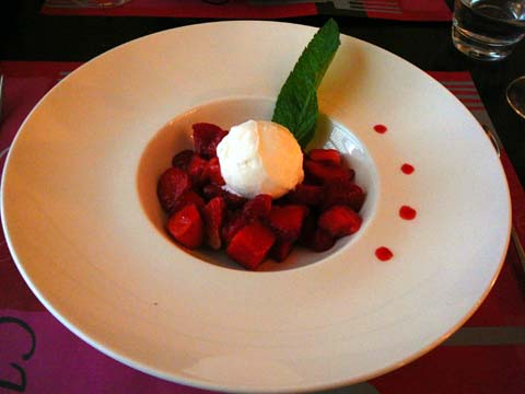 Fraises au citron vert et glace coco Fraises au citron vert et glace coco