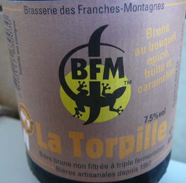 Bière la Torpille Brasserie des Franches Montagnes Bière la Torpille Brasserie des Franches Montagnes