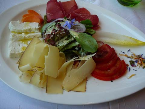 Salade croquante Mont-Chemin, Sérac du Col des Planches, Tomates fraîches