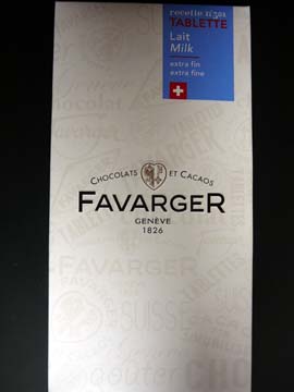 Chocolat Favarger au Lait no 301