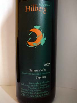 Barbera d'Alba Superiore Hilberg-Pasquero 2007 Barbera d'Alba Superiore Hilberg-Pasquero 2007