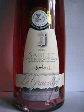 Sablet Rosé 2010, Le Gravillas
