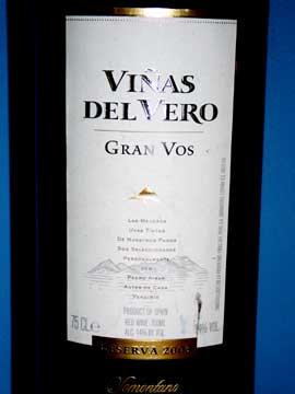Vinas del Vero Gran Vos Reserva 2003