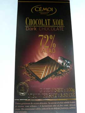 Chocolat Noir 72% Cémoi