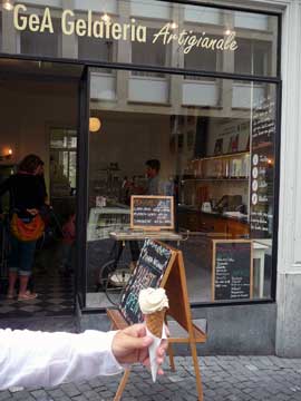 Glace à la pistache, GeA Gelateria Artigianale, Lausanne