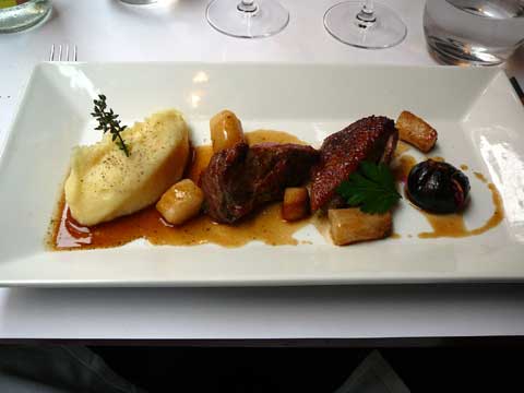 Filet de canettes, figues rôties
