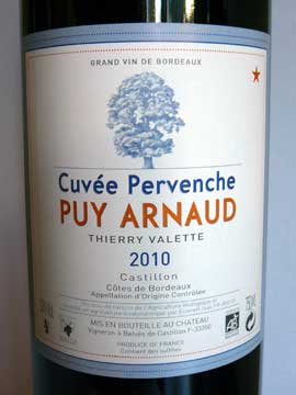Puy Arnaud Cuvée Pervenche 2010