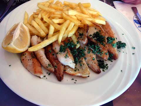 Assiette de filets de perches
