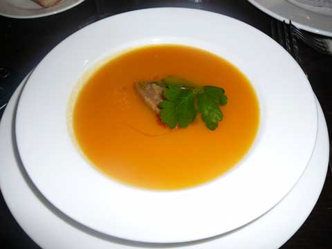Soupe de courge à la châtaigne