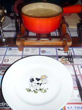 Fondue au vacherin et pommes de terre