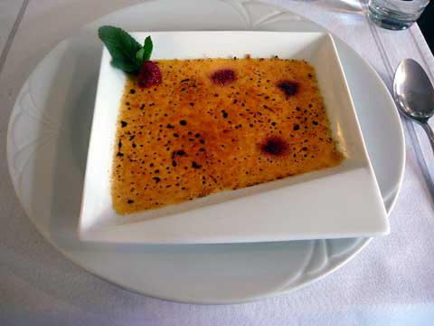 Crème brûlée à la vanille Bourbon et aux framboises