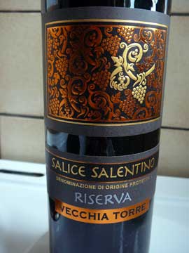 Salice Salentino Torre Riserva 2008