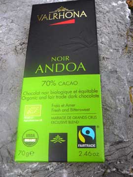 Chocolat Valrhona Noir Andoa