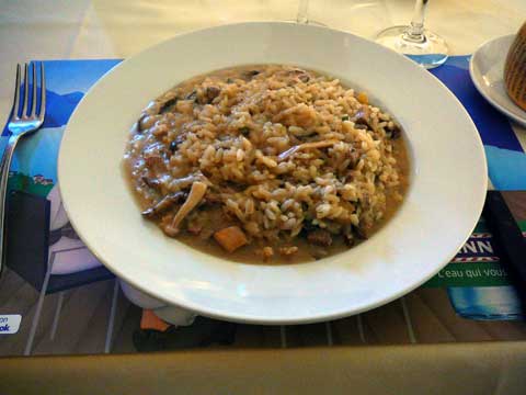 Risotto aux champignons et faisan