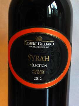 Syrah Sélection 2012, Robert Gilliard