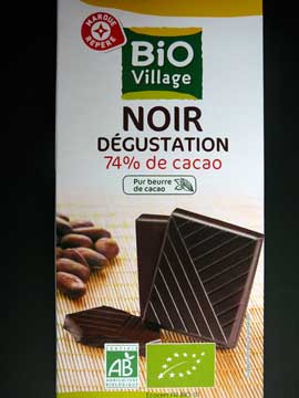 Chocolat Bio Village Noir Dégustation