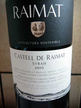 Castel de Raimat Syrah 2010