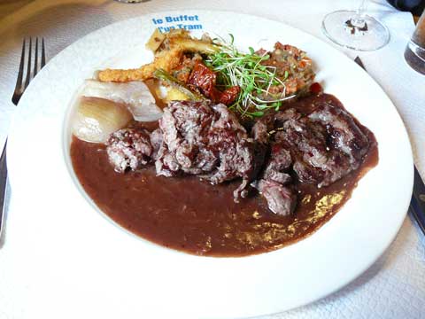 Araignée de boeuf, sauce à l’échalote et au pinot noir